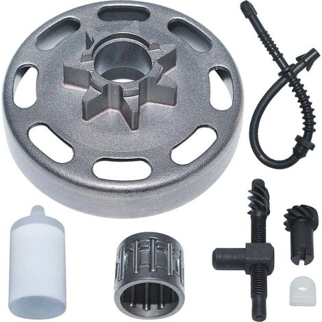.325 7T Kit d'embrayage, pignon, tambour, filtre à carburant, ligne, roulement et réglage pour tronçonneuse Husqvarna 435 440 435E 440E 505441501, 544128601 (1/5)