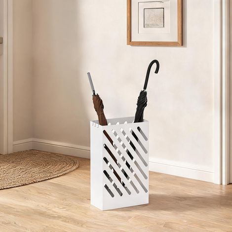 SunJet Console, table console, Porte-parapluie blanc en acier avec bac - Réf. SZHTKWB2TM6W (1/5)