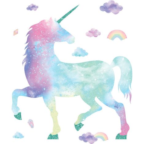 Stickers - Licorne Géante Galaxy Unicorne - Hauteur 92.71 cm (1/3)