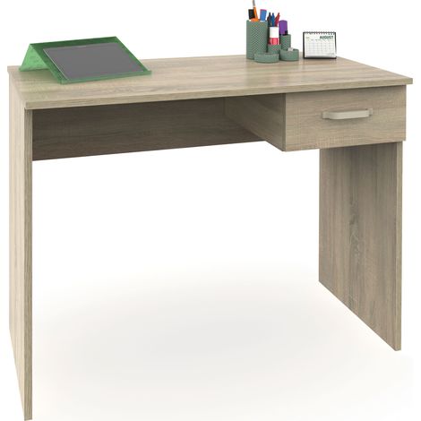 Briebe Prakt Mesa Escritorio Ordenador 75x90x50cm, 1 Cajón Almacenamiento, Oficina, Habitación Juvenil, Desk  Madera