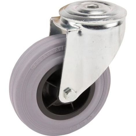 Lenkrolle mit schwarzem Gummireifen TENTE 3470PIR125P3013
