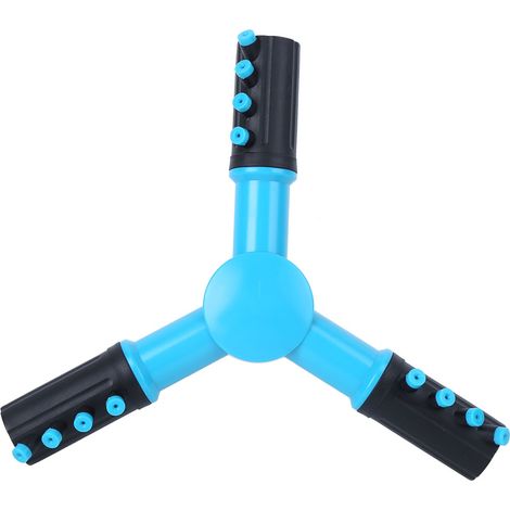 Irrigatore in plastica – girevole a 360 gradi – attacco G1/2" – 3 bracci – resistente – per prato e giardino – 7,1x7,1