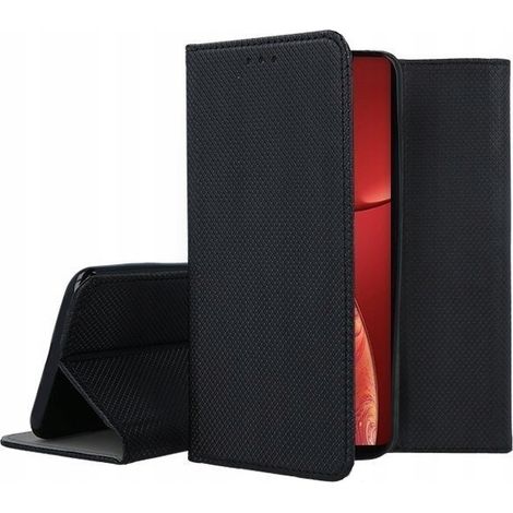 Custodia con patta di chiusura per IPHONE 13 SMART MAGNET HOLSTER NERO + VETRO (1/5)
