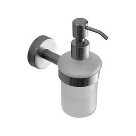 Dispenser bagno in vetro e acciaio inox satinato installazione a muro  MIRA-S kamalu