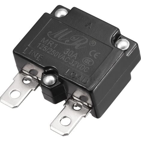 Circuit Surcharge Protection 30A AC125/250V Coupe-circuit DC32V, Automatique, Réinitialisation, Thérmique (1/5)