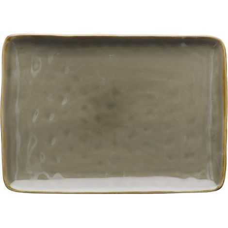ROSE & TULIPANI Concerto Grigio Tortora Vassoio Rettangolare 27 x 19