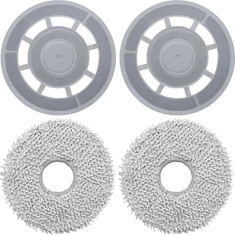 Dischi di ricambio con supporto per roborock Q revo S, Q Revo, Q Revo Maxv, Q Revo Pro, dischi di ricambio, panno per la pulizia del pavimento (1/5)