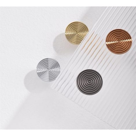 Bouton de meuble doré à motif ondulé pour armoire, cuisine (1/5)
