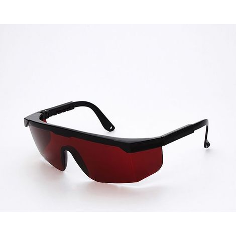Lunettes de protection laser et lumière pulsée--monture noire lentille rouge (1/5)