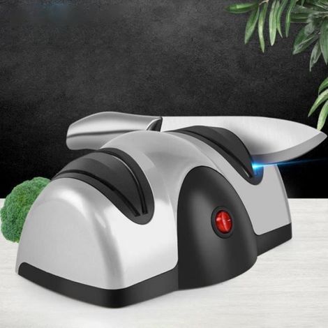 Aiguiseur Electrique - Deux Niveaux D'Aiguisage - Pour Lames En Acier Inoxydable Alliage Carbone - Usage Personnel Et Professionnel - 1 Unite (1/4)