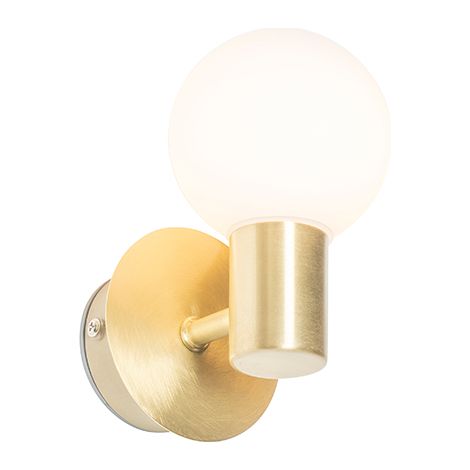 QAZQA Appliques cederic - Moderno - Vetro,Acciaio - Oro/Bianco - Tondo/Sfera G9 Max. 1 x 2.5 Watt