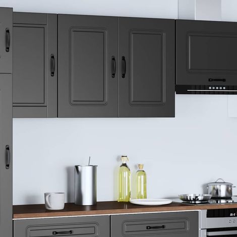 Maison Exclusive - Pensile da Cucina Kalmar Nero in Legno Multistrato