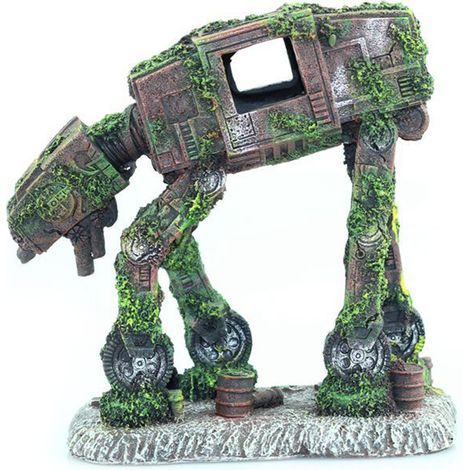 Resin Robot Dog Shape Aquarium Decoration Simulation Robot Dog Aquarium Landscape