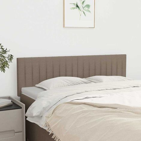 vidaXL Cabeceros tela gris taupe 144x5x78/88 cm (1/5)