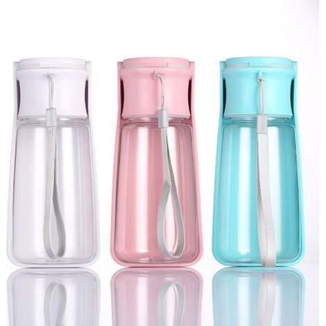 Distributeur D Eau Pour Chien - 550 Ml - Pliable - Anti-fuite - Rose (1/5)