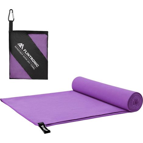 Mikrofaser Handtuch 200x100cm Schnelltrocknend Lila Reise- & Sporthandtuch (1/5)
