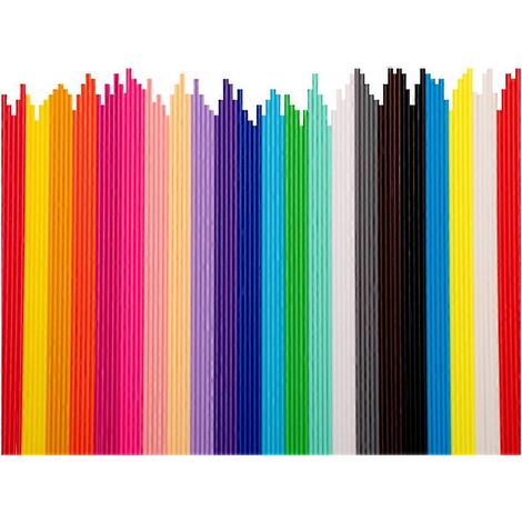 Recharges de filament pour stylo 3D 2,5 mm, filament d'impression 3D, accessoires pour stylo 3D, lot de recharges de filament colorées pour stylo de dessin 3D()