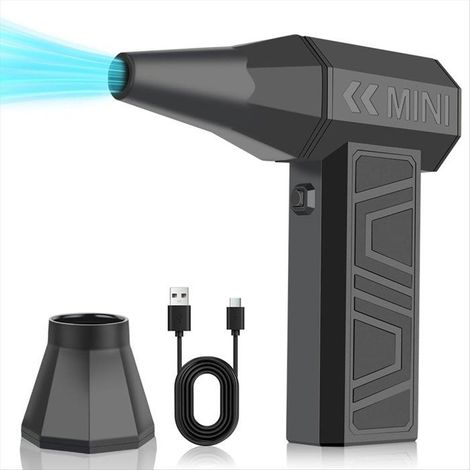 Sans Fil 130 000 Tr/Min, Mini Souffleur Haute Vitesse, Ventilateur Turbo à Puissance Réglable, pour le Nettoyage des Appareils (1/4)