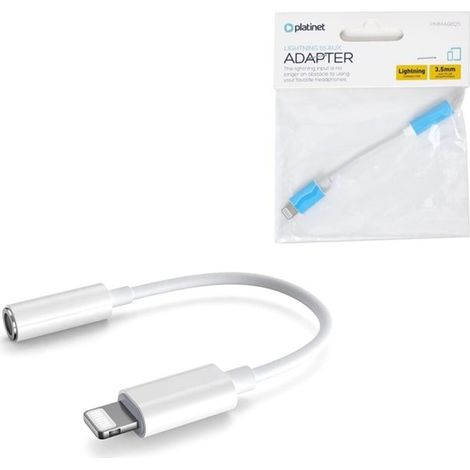 CABLE ADAPTADOR SMARTPHONE LIGHTNING AUX PLATINET