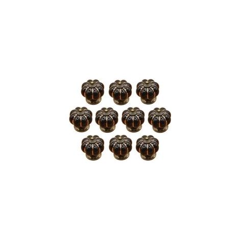 (Negro) 10 pomos de cerámica para cajones, pomos para muebles de cajones y armarios de cocina (1/4)