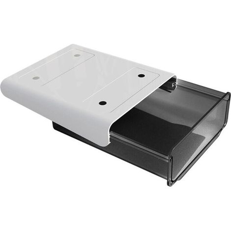 Ausziehbare Schublade für unter den Schreibtisch mit Klebefläche – Mehrzweck-Aufbewahrungsschublade aus Kunststoff mit Klebefläche – Schreibtischschublade für Schulmaterialien – Schublade unter Möbeln (1/4)