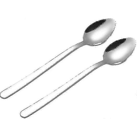 Lot de 2 cuillères à pamplemousse en acier inoxydable poli miroir, idéales pour un cadeau dessert (VSB) (1/4)