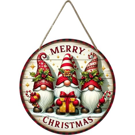 Letrero navideño para ventana, de madera, Feliz Navidad, decoración de pared exterior, puerta principal, arte de jardín, estilo festivo, diseño atractivo (1/4)