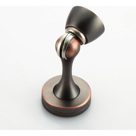 Lot de 2 butoirs de porte magnétiques en acier inoxydable avec fermeture douce pour porte murale robuste(cuivre rouge) (1/5)