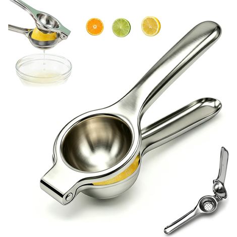 Presse agrume manuel inox robuste, extracteur de jus pour citron résistant à la rouille facile à nettoyer pour cuisine maison bar et réceptions