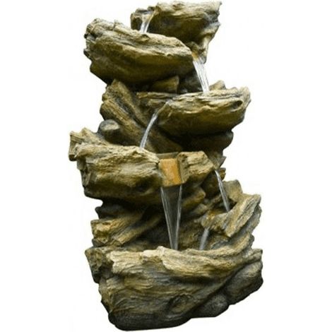 Ubbink – Fontaine de jardin Sedona en polyrésine – Éclairage LED 4 points – Pompe 1600 l/h – Dimensions H 134 x L 77 x P 55 cm