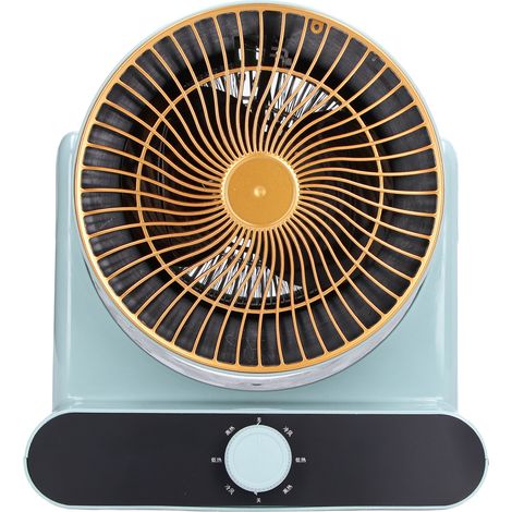 Chauffage de bureau bleu clair avec protection contre la surchauffe, ventilateur électrique pour la maison, le bureau ou le salon. (1/5)