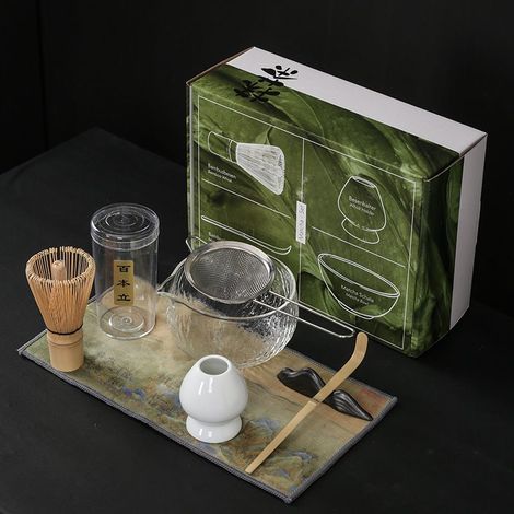 Coffret pour la cérémonie du thé matcha japonais - Bol et fouet à matcha - Service à thé matcha - Coffret de démarrage pour la cérémonie du matcha (1/5)