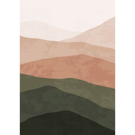 Papier peint panoramique - Paysage Boho - 130 cm x 184 cm (1/2)