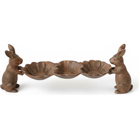 Mangeoire fonte coquilles support lapin 41x11x15cm (1/4)