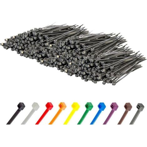 Kabelbinder 150mm x 3,6mm, 1000 Stück, UV-beständig, 18,2 kg Zugfestigkeit (1/5)