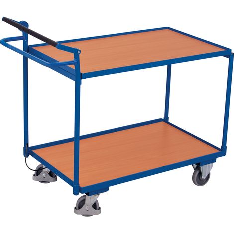 VARIOfit Tischwagen mit 2 Ladeflächen und Totmannbremse