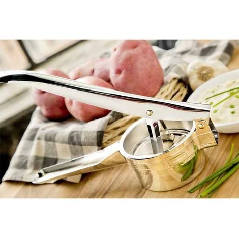 TrAdE Shop Traesio - Schiaccipatate A Leva In Acciaio 27 Cm Cucina Casa Strumenti Schiaccia Patate - (1/2)