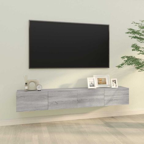 Meubles TV 2 pcs Moderne - Meubles de rangement - Buffet Salon - Sonoma gris 100x30x30 cm Bois d'ingénierie Chic-488739 (1/5)