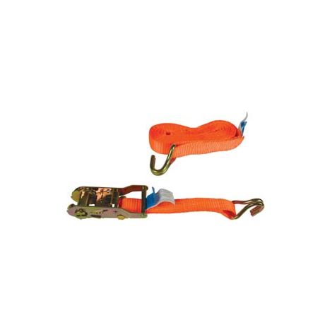CINGHIA MM.25 CON FIBBIA DI ANCORAGGIO E CRICCHETTO ART.8180  mt.4    ROBUR