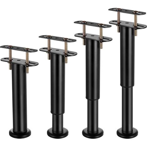 Slatted Bed Base, Adjustable Bed Legs 18-32 cm, Metal Slatted Base Support Adjustable Furniture Legs for Table, Chair, Cabinets, Sofa, Legs (1/3)