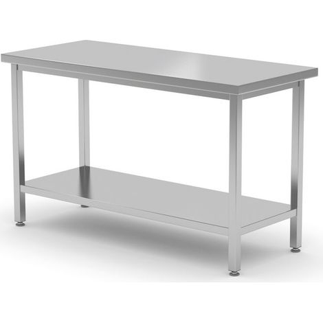 Budget Line Zentraler Arbeitstisch mit Ablage 800 x 600 x 850 mm - Hendi 817100 (1/3)