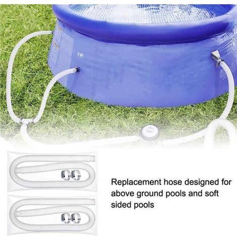 2 PCS Tuyau de Piscine, Tuyau De Rechange De Piscine de 32 mm, Tuyau pour Pompe de Piscine avec Clips Tuyau De Vidange De Pi (1/3)