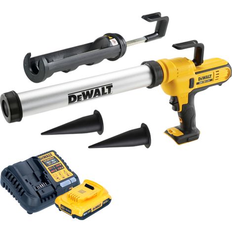 DeWalt DCE 581 D1K Pistolet à cartouche sans fil 18 V 310 ml + 1x batterie 2,0 Ah + chargeur + coffret