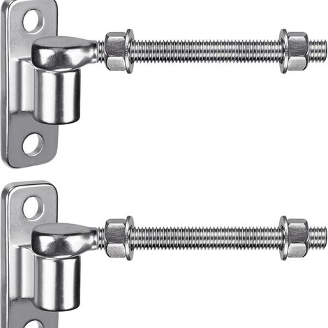 Charnières de portail pour clôtures en bois massif, charnières en J pour clôtures en bois, charnière de portail de grange en acier soudé, lot de 2, 15 cm (6 pouces). (1/4)