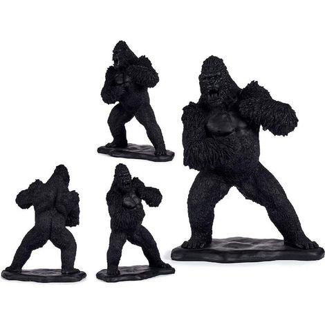 Gift-decor Figurine Gorille Noir Résine Décorative