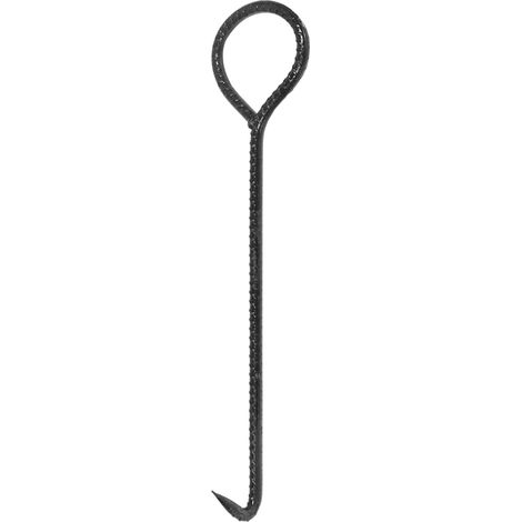 Crochet pour Plaque D'égout Noir en Acier, Outil de Levage Rebar, Ouverture Facile des Couvercles, Usage Atelier et Entrepôt, Format Compact pour Manutention (1/5)