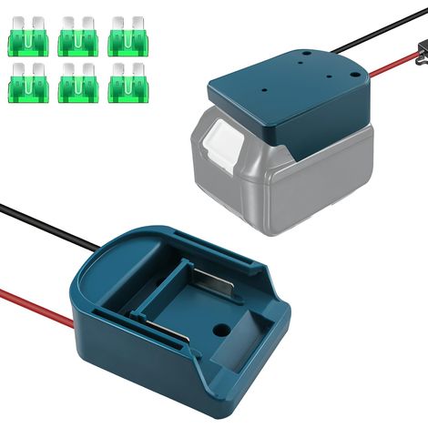 2Packs Power Wheel Adaptateur pour 18V Batterie, avec fusible, commutateur et bornes de Fil, 6 PCS 30a fusible, 14 AWG Fil connecteur convertisseur pour Robots, camions lumière de Travail (1/5)
