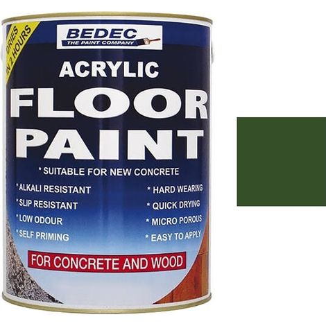 Bedec Acrylic Floor Paint - Dark Green - 1 Litre