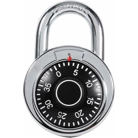 Combination Padlock, Waterproof Combination Buckle Made of Metal and Galvanized Steel for Schools, Tool Boxes, Cabinets and Lockers (1/4)