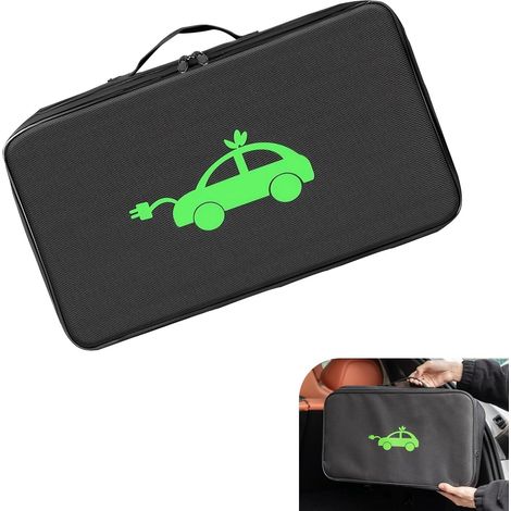 Werkzeugtasche fürs Auto, wasserdichte Batteriekabeltasche aus Oxford-Gewebe, Aufbewahrungstasche für tragbare EV-Ladegeräte, Kofferraum-Kabelschlauchtasche, universell rechteckig. (1/5)